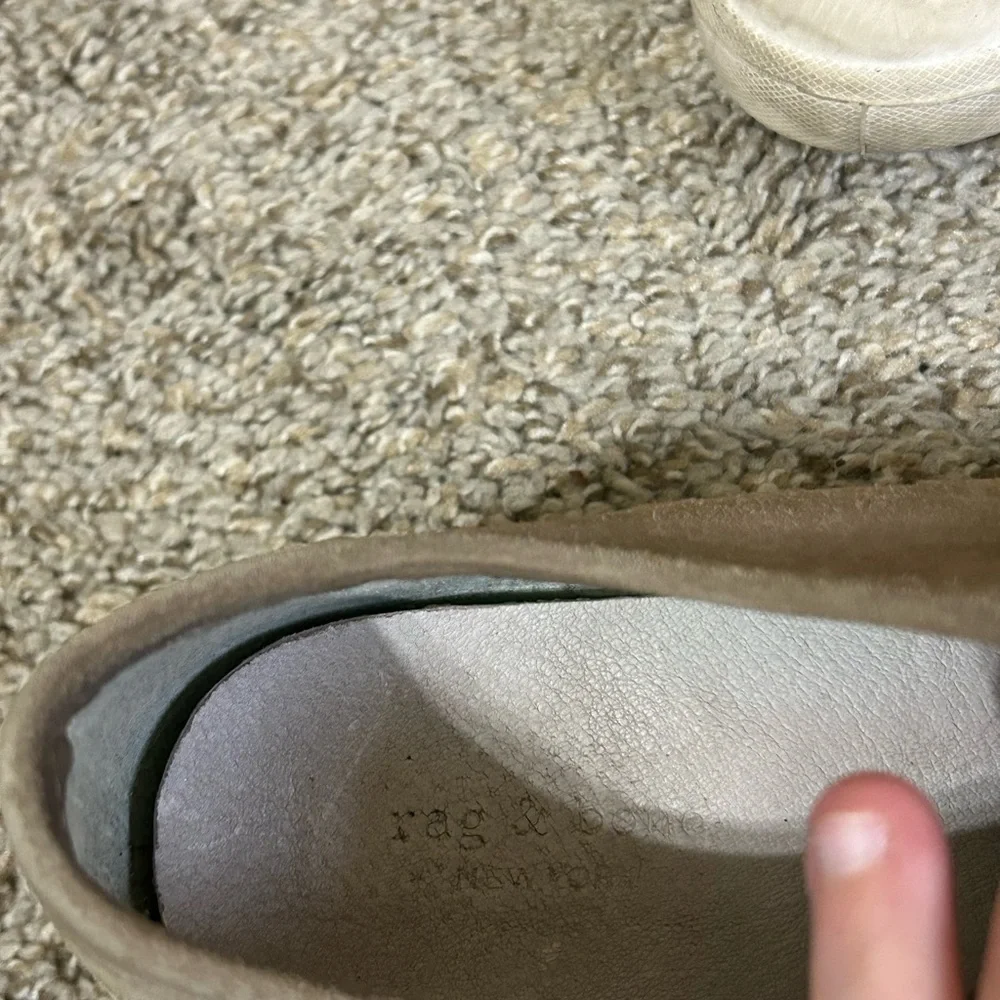 Rag & Bone Standard Issue Sneaker Shoes Gray Suede Lace Up Low Top Size 39.5 9.5
